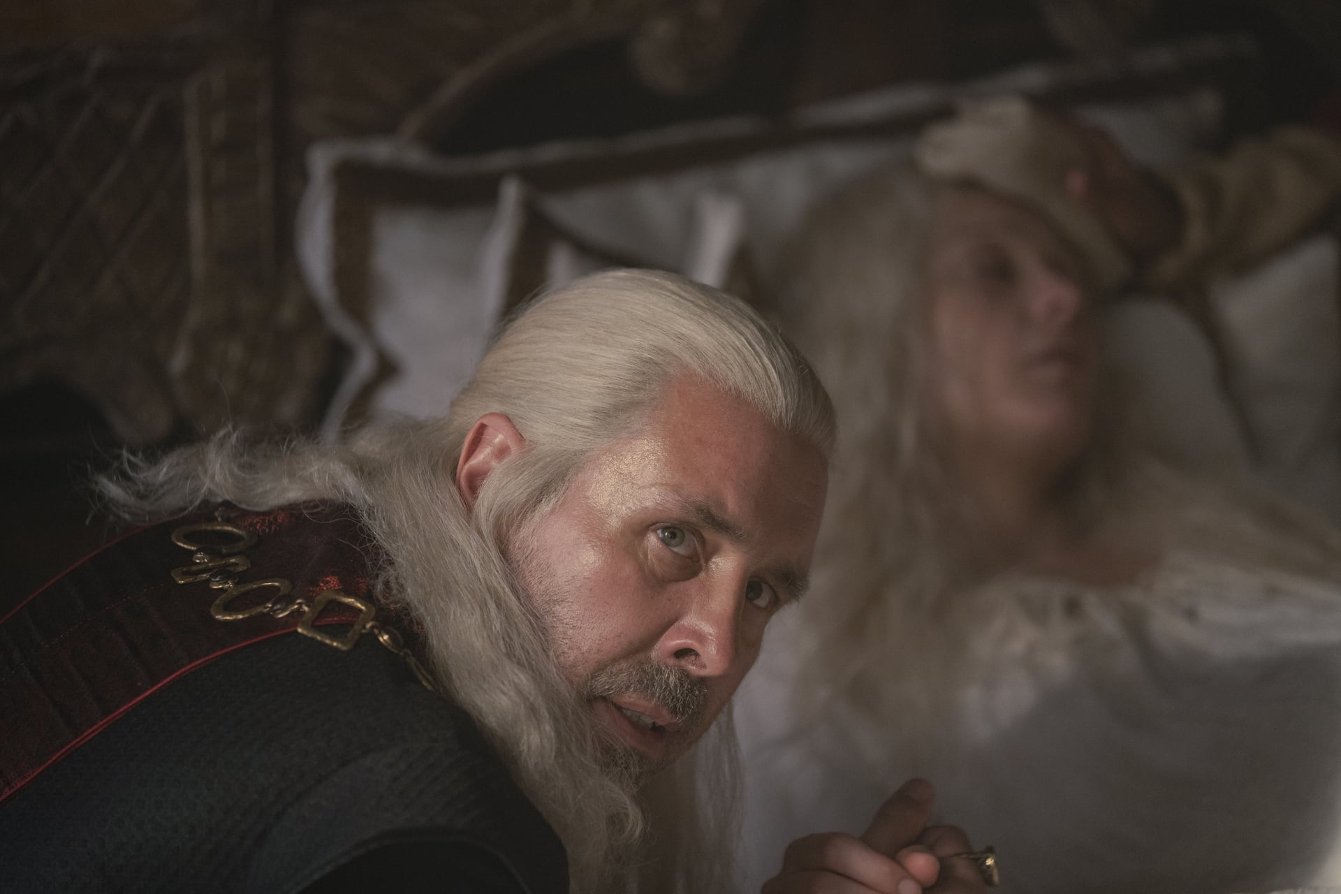 Paddy Considine as King Viserys with Queen Aemma