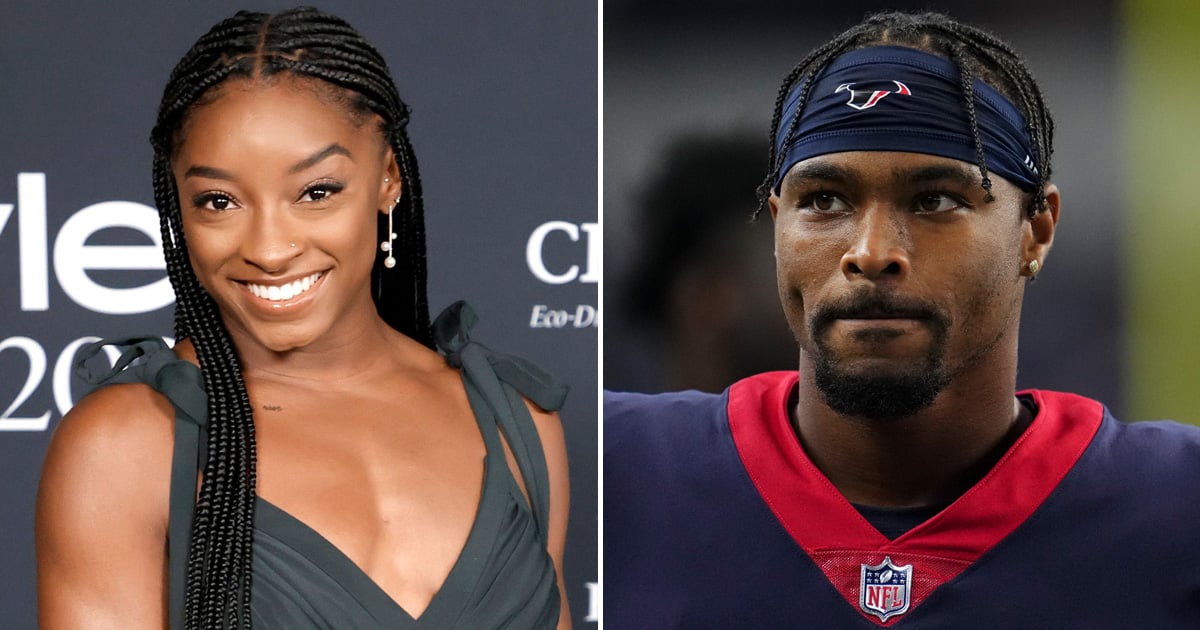 Simone Biles Roots For Her Fiancé in a Custom “Owens” Jersey at Houston Texans Game