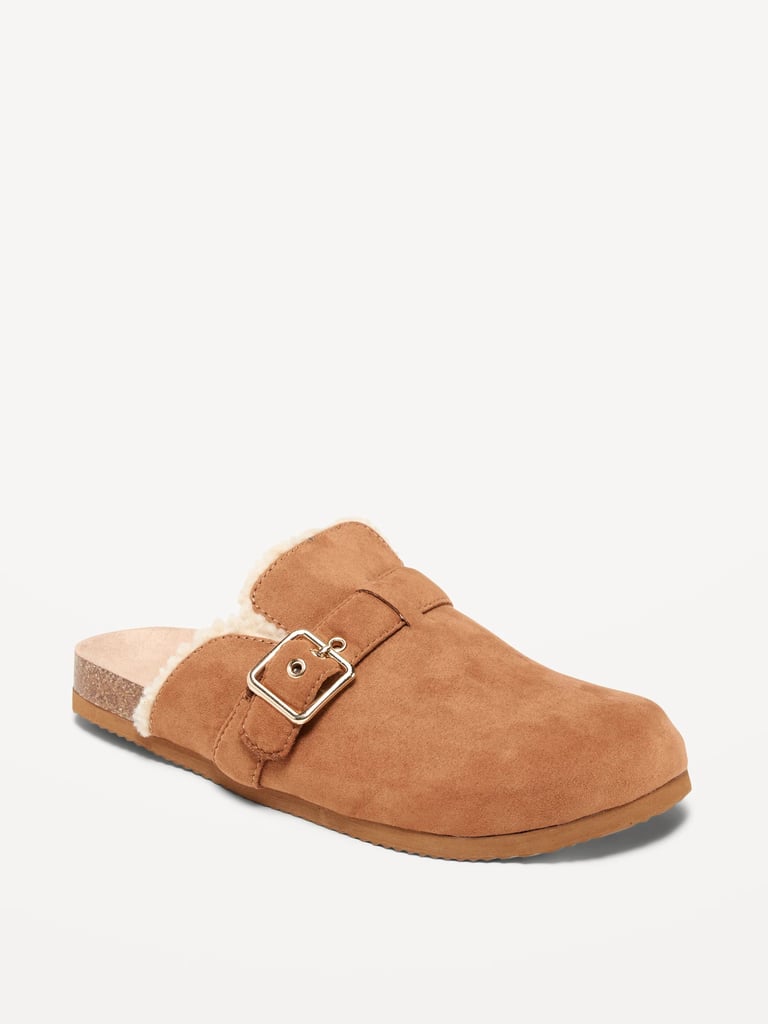 Old Navy Faux-Suede Sherpa-Lined Clog Shoes