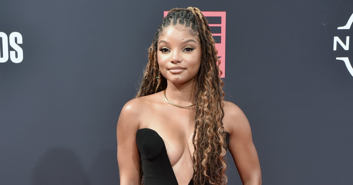 Halle Bailey’s High-Slit Dress Has Dramatic Chest and Hip Cutouts