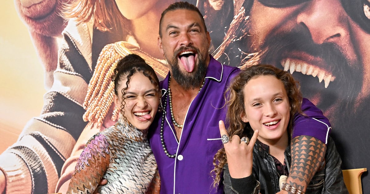 Jason Momoa and His Kids Prove Humor Runs in the Family at the “Slumberland” Premiere