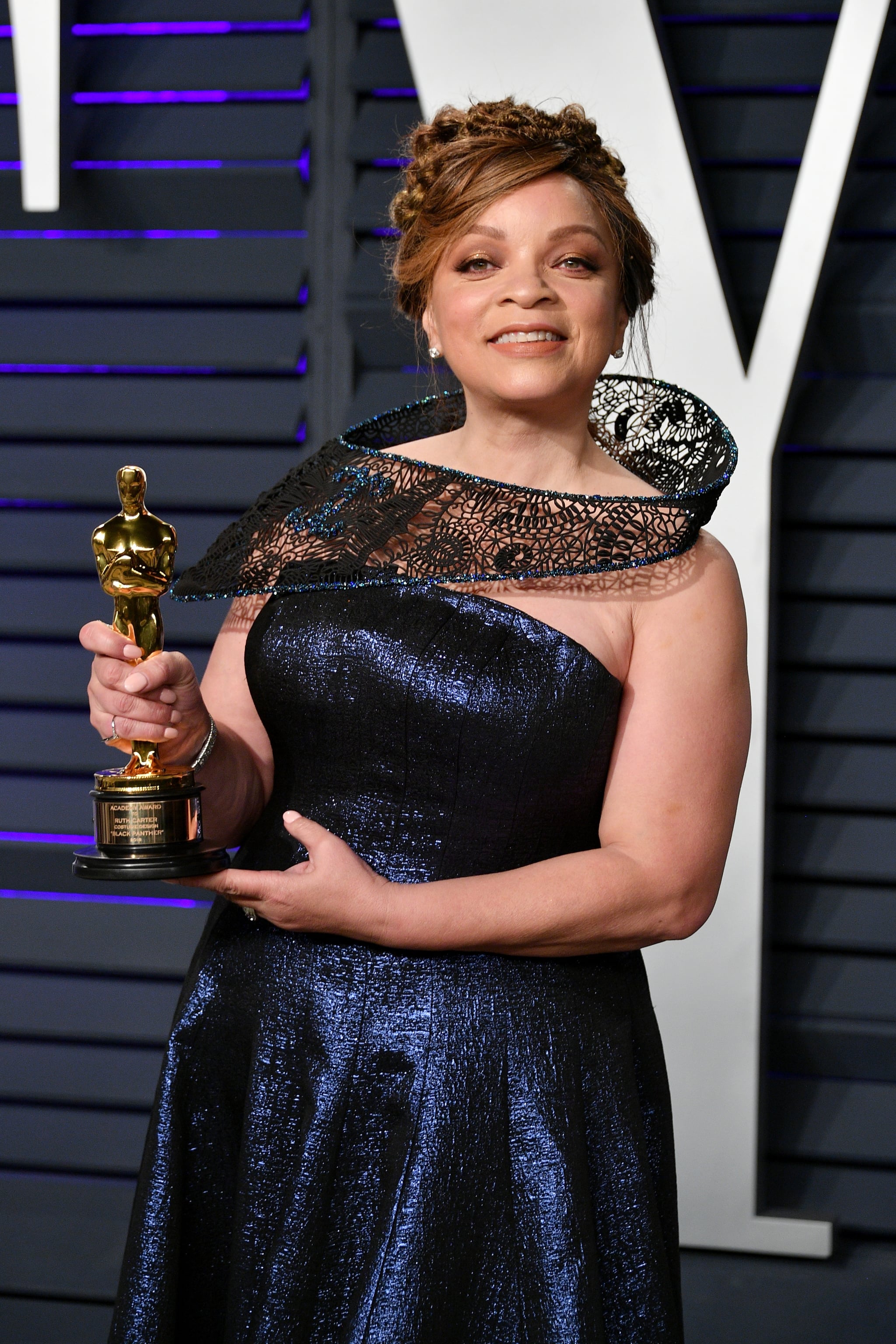 BEVERLY HILLS, CA - FEBRUARY 24: Best Costume Design winner for 'Black Panther' Ruth E. Carter attends the 2019 Vanity Fair Oscar Party hosted by Radhika Jones at Wallis Annenberg Center for the Performing Arts on February 24, 2019 in Beverly Hills, California. (Photo by Dia Dipasupil/Getty Images)