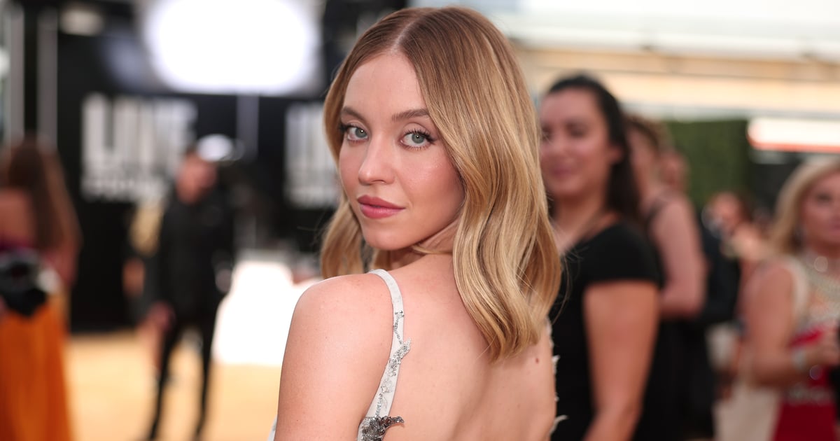 Sydney Sweeney’s See-Through Dress Reveals Purple Iridescent Lingerie