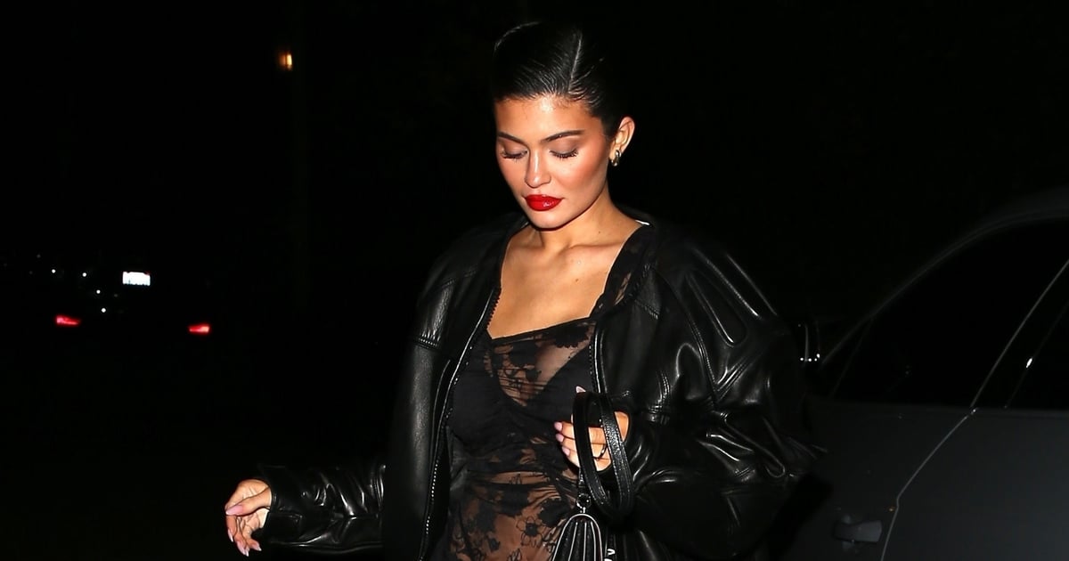 Kylie Jenner Wows in a Naked, Double-Cutout Dress With Lingerie Underneath