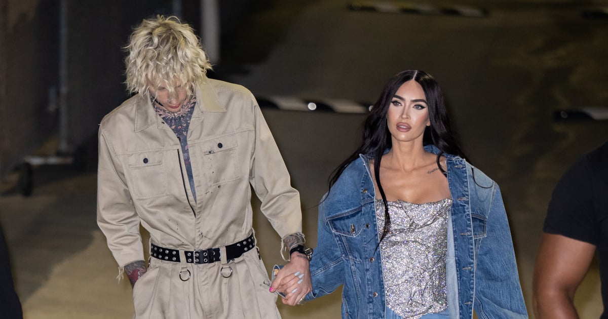 Megan Fox Pairs a Bustier With Wide-Leg Jeans For a Date With MGK