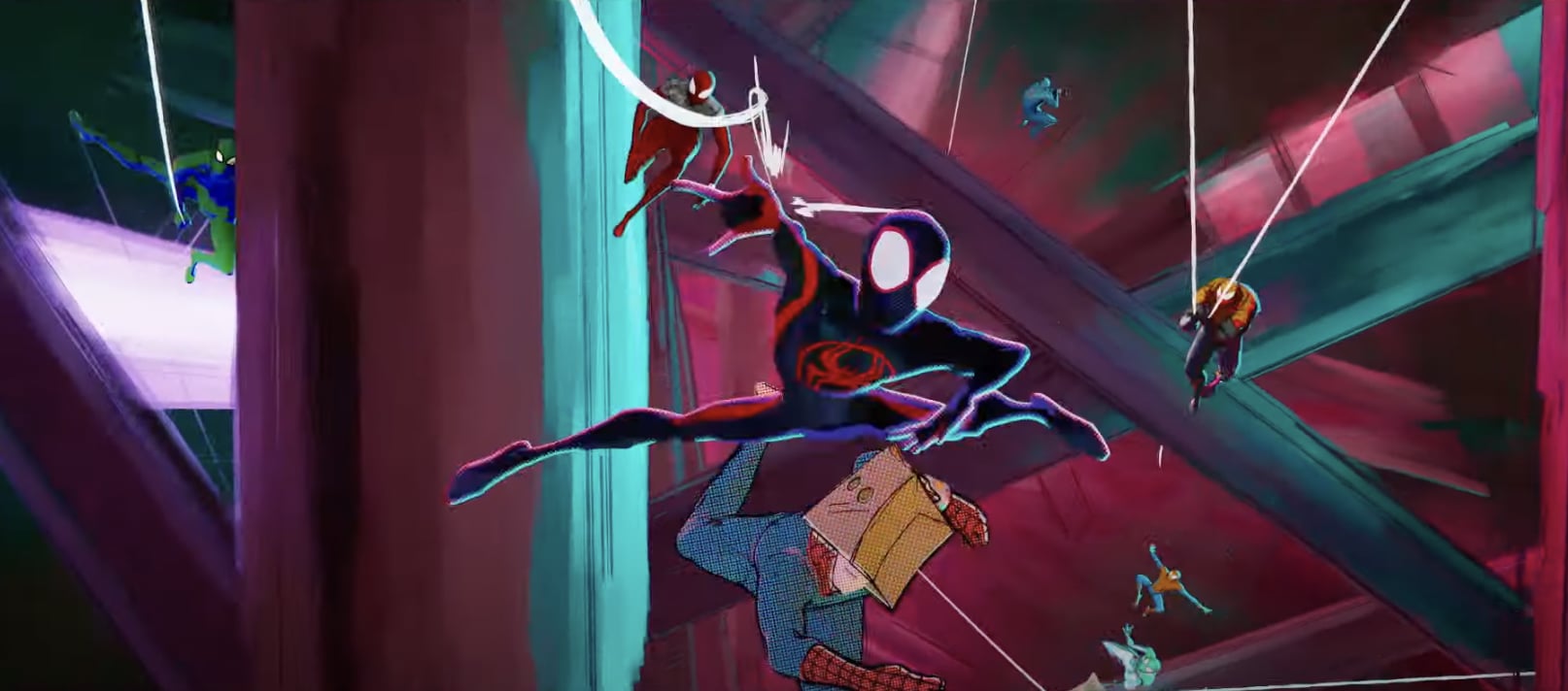 Miles Morales Battles a Team of Spider-People in the New “Across the Spider-Verse” Trailer